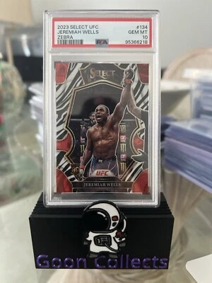 2023 Panini Select UFC - Premier Level Zebra Prizm #134 Jeremiah Wells (RC) - Image 1 of 4