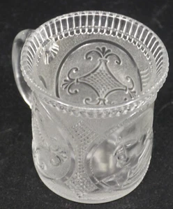 ANTIKER PRESIDENT WILLIAM McKINLEY EAPG MUSTER GLAS KAMPAGNENBECHER, TASSE - Bild 1 von 4
