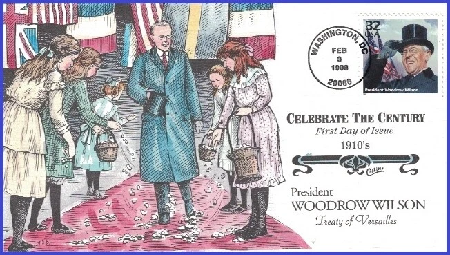 USA8 #3183k U/A COLLINS HAND PAINTED FDC   1910 Woodrow Wilson President - Image 1 of 1