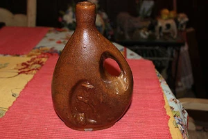 Botella de vino de cerámica vacía mango abierto jarra decantadora Caves Do Certima - Imagen 1 de 11