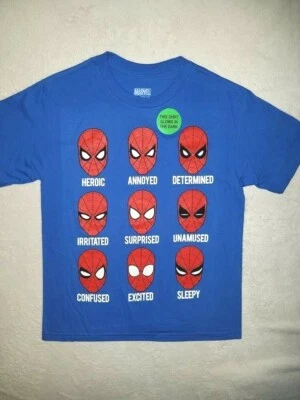 Boy's Spider-Man Tee-Size 14/16-Blue-Glows in the Dark! So Cool!! New with Tags! - Image 1 of 2