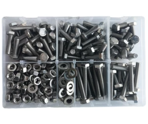 Assorted Box of 330 M8 Setscrews, Nuts & Washers - A2 Stainless Steel - Threaded - Picture 1 of 2