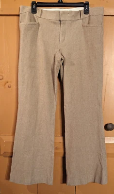 Pantalones Banana Republic Talla 14 Sloan Fit Elastizados Pierna Ancha 35x29.5 Tiro Medio Marrón Foto 1 de 4