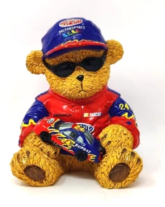 Nascar Jeff Gordon Bear Bank Figurine Dupont Motorsports #24 Resin  Vintage - Picture 1 of 9