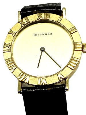 Мужские кварцевые часы TIFFANY & Co. из чистого 18-каратного золота ATLAS. SWISS, отличное состояние. - Изображение 1 из 4
