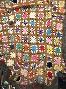 crocheted blanket Multicolor 47” l x 40”w - Bild 1 von 2