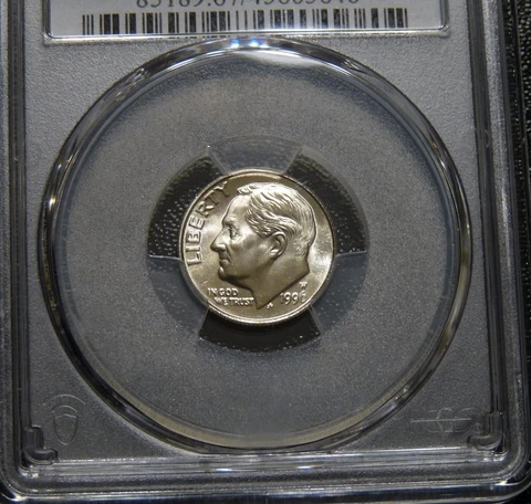 1996-W Roosevelt Dime PCGS MS67 FULL BANDS Cover
