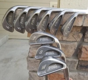 Vintage! PING Karsten III Ping Rail *Black Dot* IRON SET ( 1-W) No 9 IRON RH - Picture 1 of 19