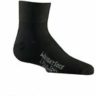 Wrightsock A6762 Ultra Thin Quarter Black Crew Cut Socks 2-Pair Unisex Size S
