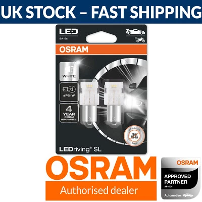 OSRAM LEDriving SL LED P21W 6000K Cool White Car Bulb (Twin) BA15s | 12V - Image 1 of 3