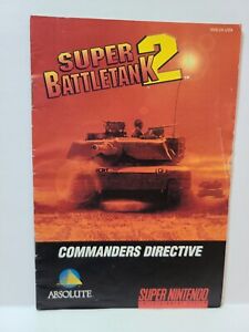 Super Battletank 2 SNES Super Nintendo Instruction Manual Book Only Authentic