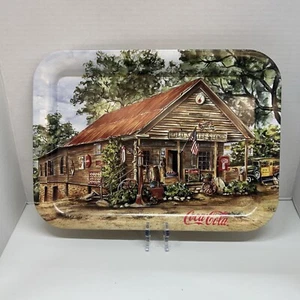 Coca Cola Metal Tray, The old sautee store. 1998 Reproduction 17 1/2" x 12 1/2" - Picture 1 of 5
