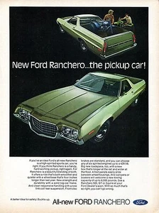 Anuncio impreso 1971 de Ford Ranchero 1972 The Pickup Car - Imagen 1 de 2