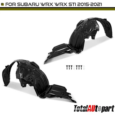 2x Front Inner Side Fender Liners Injection Molding for Subaru WRX 15-21 WRX STI - Image 1 of 4