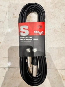 Stagg SMC6 3-Pin XLR Male to Female Microphone Cable - Black 6m - Picture 1 of 5