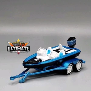 Boat On Trailer Collectible 1/64 Scale Diecast Model Collector Boat - Picture 1 of 9
