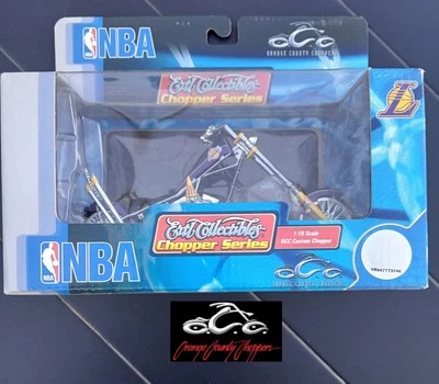OCC Chopper NBA Lakers Motorcycle  1:18 Size. Ertl Collectibles, Item #62406-12 - Image 1 of 4