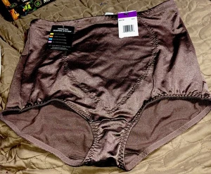 NEU 2XL BALI PFLAUME FARBIG SEIDIG SATIN BAUCHWEG FORMENDER SLIP HÖSCHEN 8710 - Bild 1 von 6