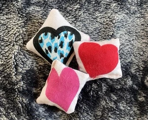 Handmade Pink Patterned Catnip Infused Cat Toy Set Of 3 - Picture 1 of 7