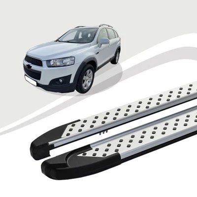 Pedane Adatte Per Chevrolet Captiva Dal 2006 Al 2015 ALMO Argento - Immagine 1 di 4