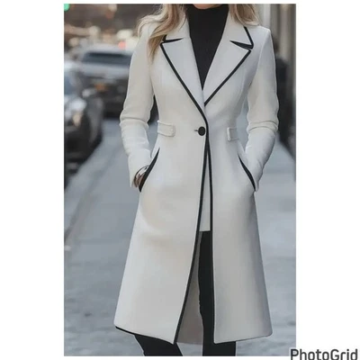 ZARA Coat With Black Trim S - Image 1 of 4