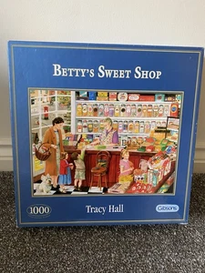 Gibsons, 1000 piece Jigsaw Puzzle, Betty's Sweet Shop , Tracy Hall. Complete - Picture 1 of 3