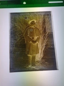 Rare!!Antique glass negative of Civil War Union Soldier 5"X7" - Picture 1 of 4