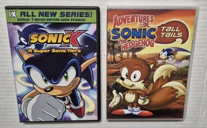 SONIC X Volume 1: A Super Sonic Hero (DVD, 2004) Complete + Sonic Tall Tails DVD - Foto 1 di 4