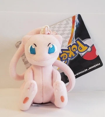 Плюшевый рюкзак 2017 Tomy Pokemon с зажимом/брелоком 4 дюйма - Mew - Изображение 1 из 3