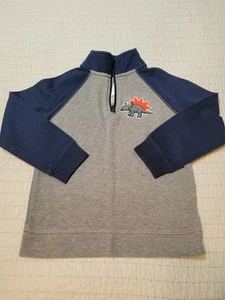 Boys Size 5 Quarter Zip Dinosaur Long Sleeve Sweater Sweatshirt - Picture 1 of 3
