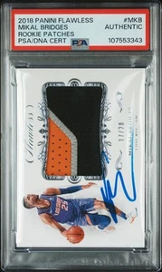 2018 Panini Flawless Rookie Patches #/20 #MKB Mikal Bridges PSA DNA Autograph - Picture 1 of 2