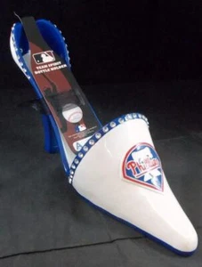 MLB Philadelphia Phillies Zapato de Tacón Decorativo Porta Botella de Vino - Imagen 1 de 6