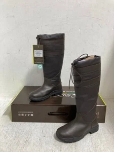 BROGINI LIFESTYLE COLLECTION LONGRIDGE BOOTS IN BROWN  SIZE 5 Horse Yard Riding - Picture 1 of 1