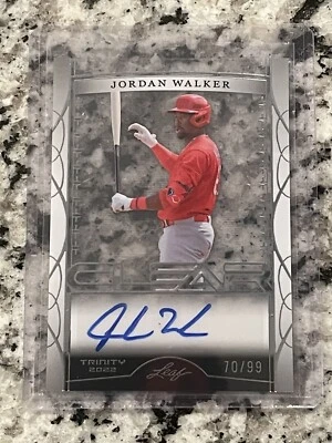 Jordan Walker 2022 Leaf Trinity Baseball /99 Auto St Louis Cardinals Autograph - Image 1 of 2