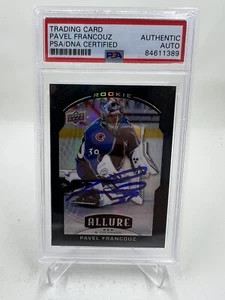 Pavel Francouz Signed 2021-22 Upper Deck Allure Black Rainbow RC IP Auto PSA/DNA - Picture 1 of 2