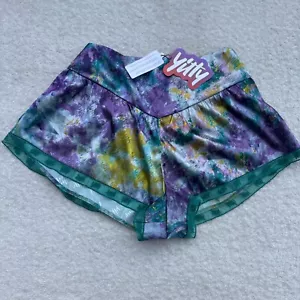 Yitty Fabletics Shorts Satin Pretty Flowy Deep Sea Watercolor NWT Womens M $59.9 - Picture 1 of 8