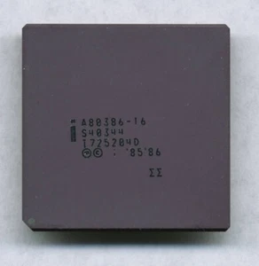 CPU INTEL i386 A80386-16 PROCESSORE USATO TESTATO E FUNZIONANTE - Imagen 1 de 1
