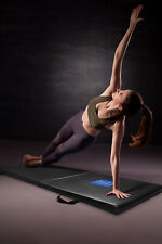 2" Thick Tri-Fold Exercise Gym Mat with Carrying Handles, PU Leather Fitness Mat