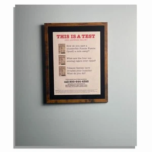 Publicidad Original De Colección Enmarcada Hombre Cueva Decoración Esta Es Una Prueba De Puros - Imagen 1 de 7