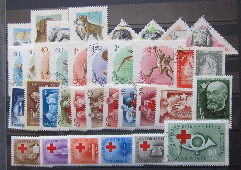 Hungary,  1956-57 year collectiom, full sets and singles, 35v used, CTO - Image 1 of 1