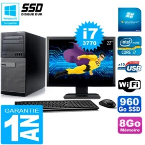 PC tour DELL 7010 Bildschirm 22 " Core I7-3770 RAM 8Go Scheibe 960 GB SSD Wifi - Bild 1 von 1