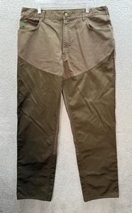 Cabelas Pants Mens 38x31 Green Brush Guard Outdoors Field Hunting Barn Hemmed - Picture 1 of 11
