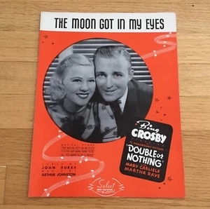 Partituras de colección 1937 Bing Crosby The Moon Got In My Eyes Double or Nothing - Imagen 1 de 3