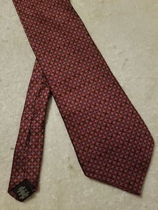 Corbata de seda borgoña Zylos de George Machado con detalles - seda italiana hecha en EE. UU. - Imagen 1 de 4