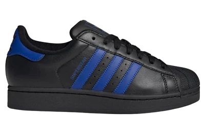 [JQ2310] Adidas Originals Mens Superstar II Core Black Blue Cloud White *NEW* - Image 1 of 4