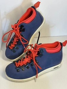 Native Eva Hiking Boots Vegan Rubber Shoes light weight Mens 5 Womens 7 Blue/Red - Picture 1 of 9
