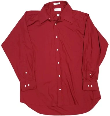 Covington Mens Shirt Button Up Long Sleeve Red Size 16-16.5 32/33 Large - Image 1 of 4