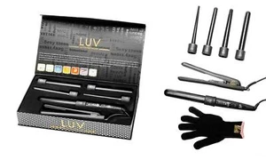 6 in 1 Straightener and Interchangeable Curling Wand Set 100% Ceramic - Picture 1 of 5