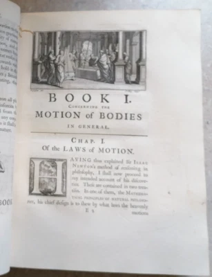 1728 PHILOSOPHY OF SIR ISAAC NEWTON - Pemberton 12 folding plates Gravity Motion - Image 1 of 4