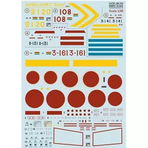 Decal for airplane 1:48 Mitsubishi Zero A6M2 - A6M3 Part 1 Print Scale 48-164 - Picture 1 of 3